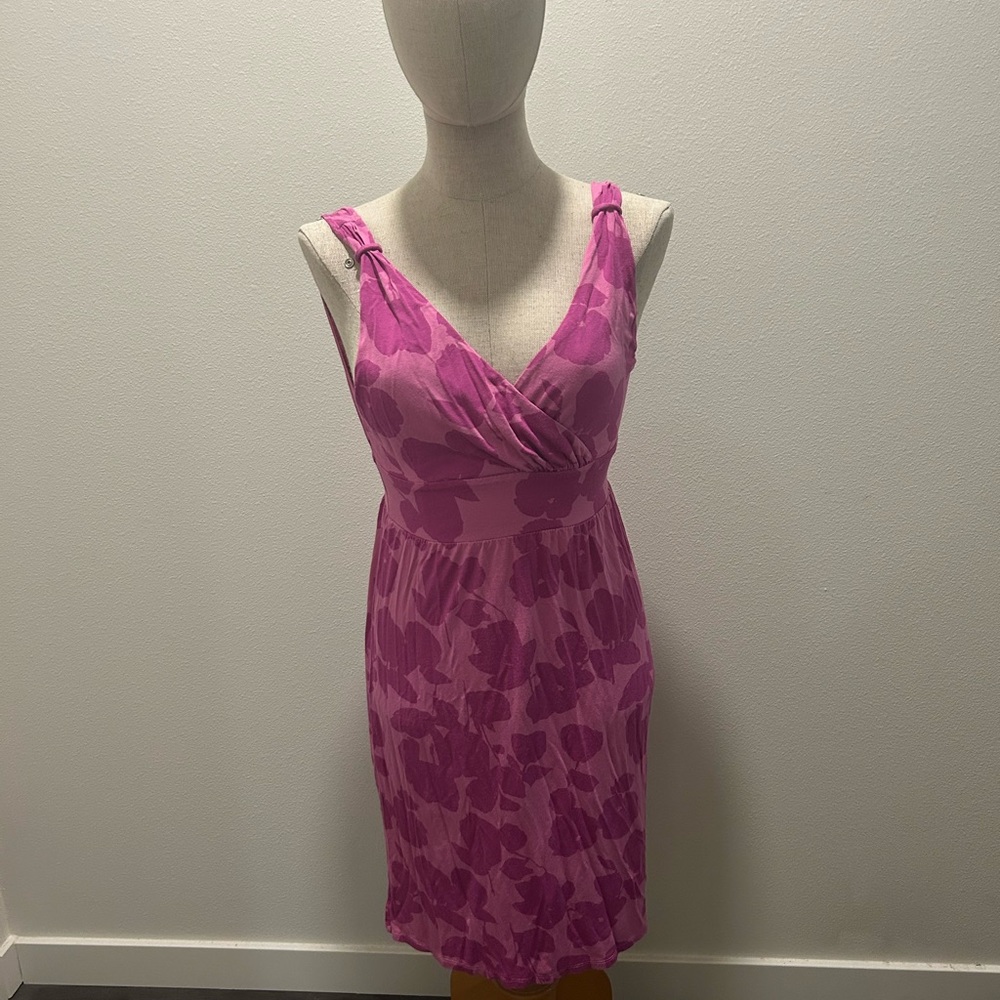 Pink Floral Sleeveless Dress